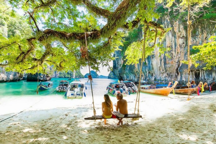 Sunbathing at Koh Hong, Krabi