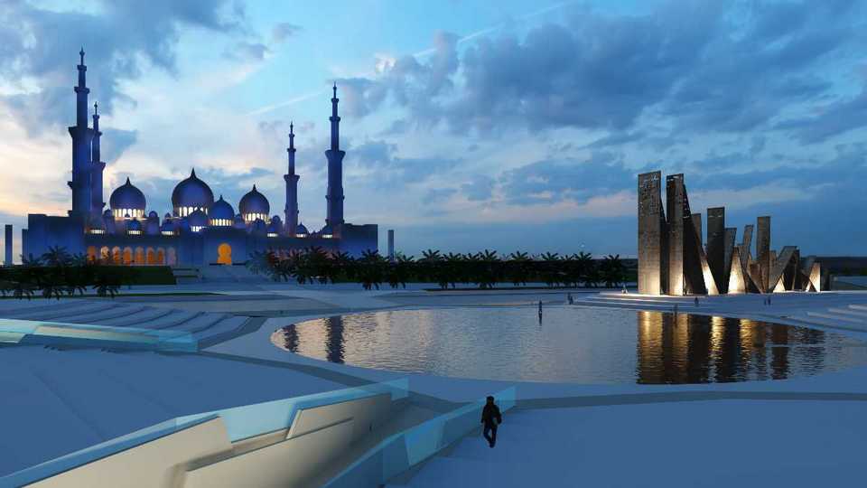 A pool at Wahat Al Karama, Abu Dhabi