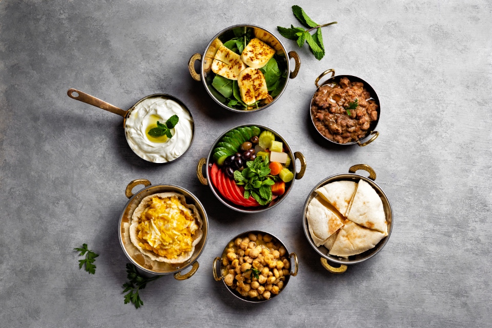 Food at Derwandi restaurant, Abu Dhabi
