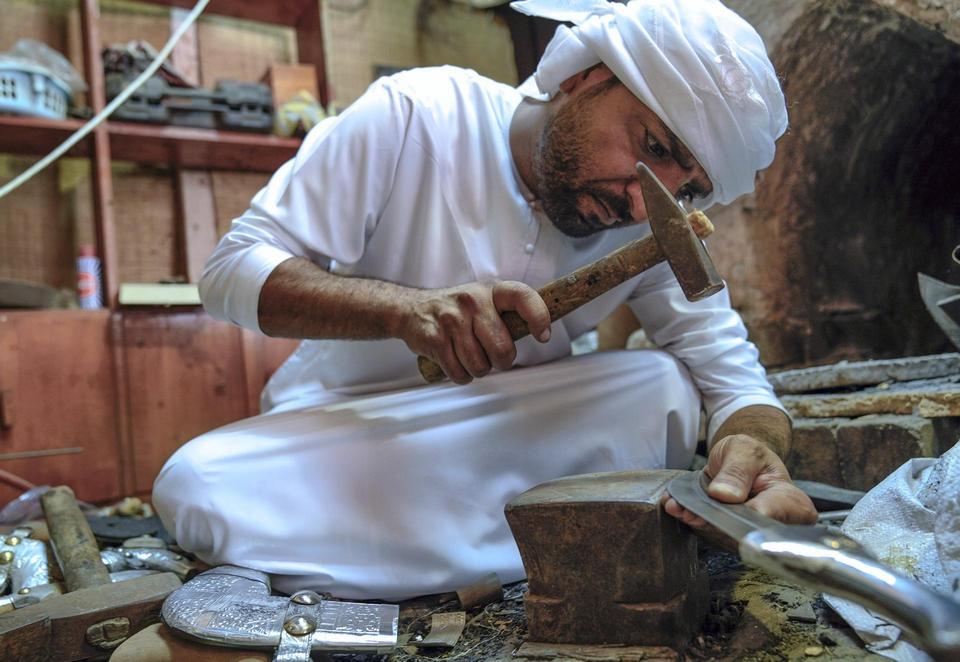 Traditional crafts at Cultural Heritage Village in Abu Dhabi