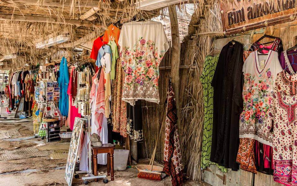 Traditional dresses available for purchase at Abu Dhabi Heritage Village