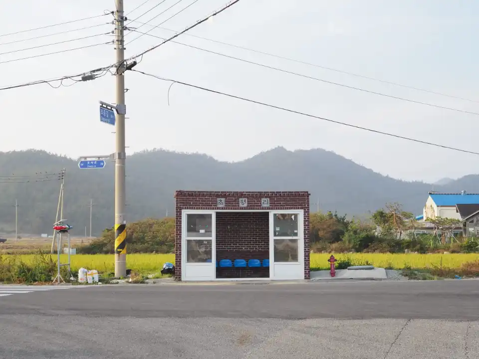 Bus stop in Jindo island, South Korea