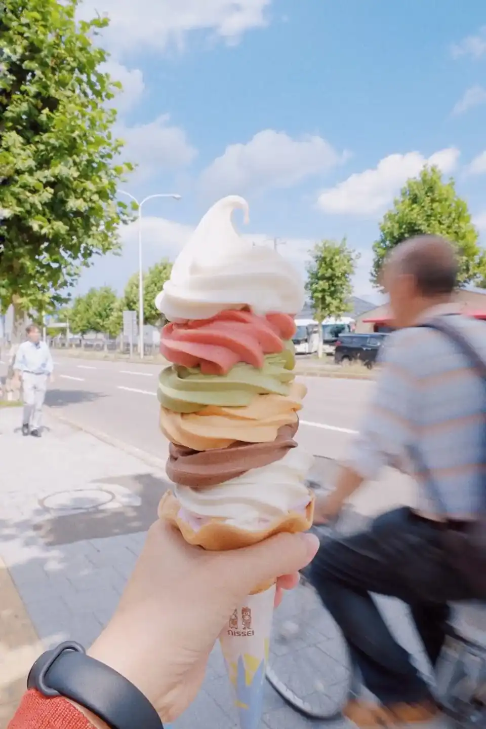 Ice cream in Otaru, Japan