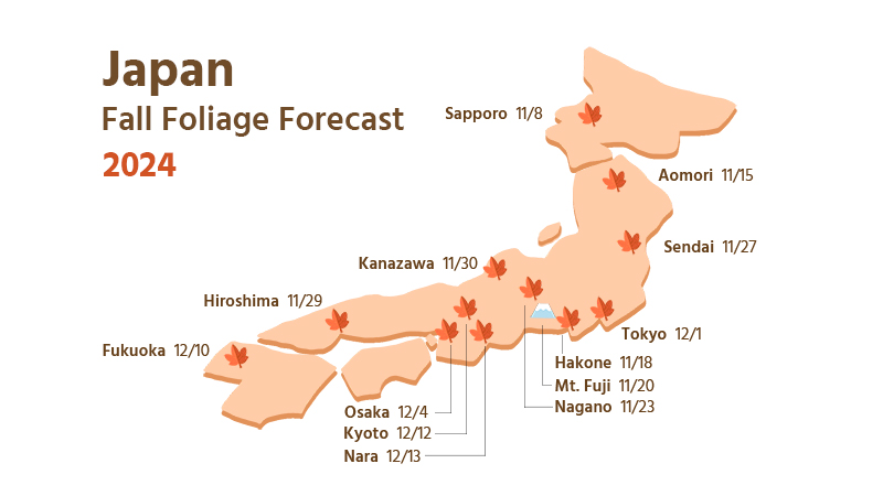 japan fall foliage forecast 2024