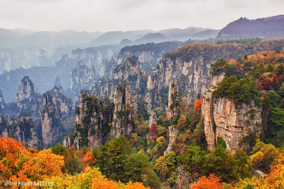 Tianzi Mountain in autumn